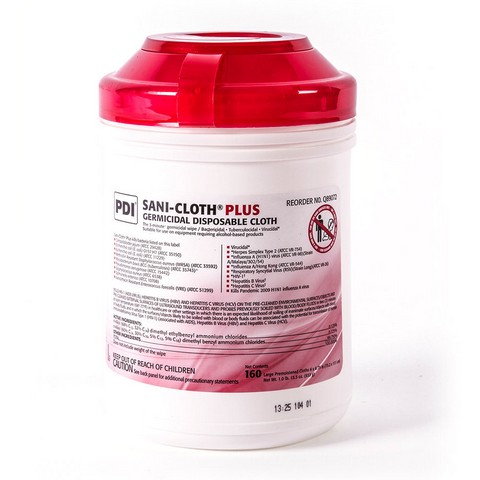 HAR121 6 x 6.75 in. Sani-Cloth Plus Germicidal Wipes, 160 Pack