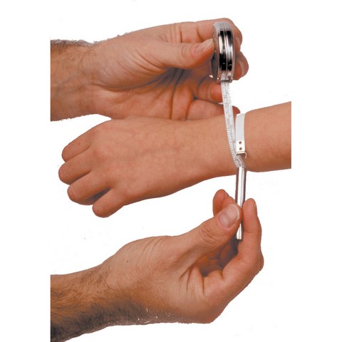 Gulick Measurement Tape with Push Button Retractor, Red