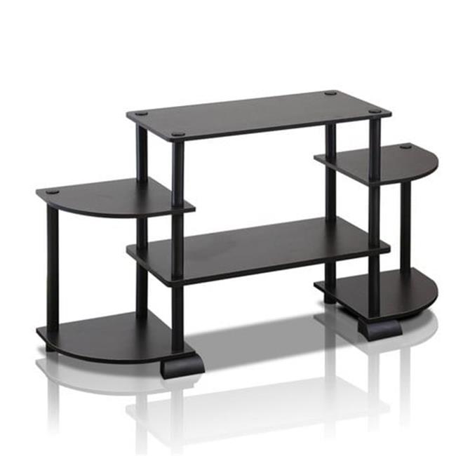 Furinno Turn-N-Tube Roundedecorner TV Entertainment Center- Espresso & Black ...