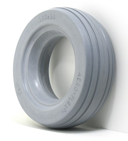 Picture of New Solutions AL132P 6 x 2 in. Urethane 4 Rib Tire Fits Most 2-Piece Wheels for Wheelchair
