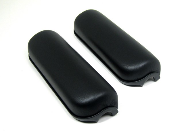 Picture of New Solutions AR031P 10 x 3 x 5 in. Waterfall Desk Length Armrests Universal Fit for Wheelchair&#44; Black Vinyl - Set of 2
