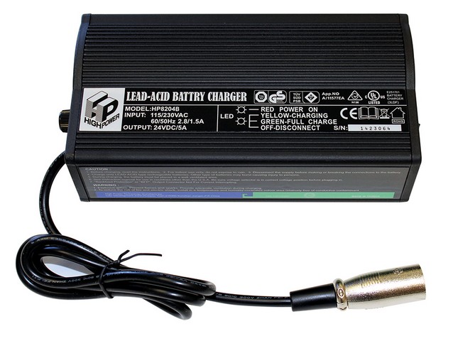 BA205 Wheelchair Battery charger 5 Amp 24 Volt- 4 x 7 x 8 in -  New Solutions