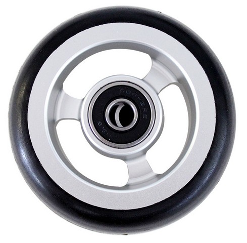 Picture of New Solutions CW501 Soft Rolling High Performance 3 x 1 in. Aluminum Caster Tires with 0.32 in. Bearing for Wheelchair&#44; Black