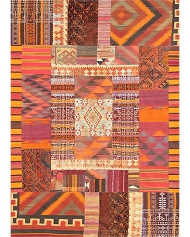 Vintage Patchwork Wool Area Rug