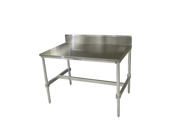 Picture of Prairie View AIFT303424-STBS Stainless Top Aluminum I-Frame Table with Backsplash- 34 to 35.5 x 30 x 24 in.