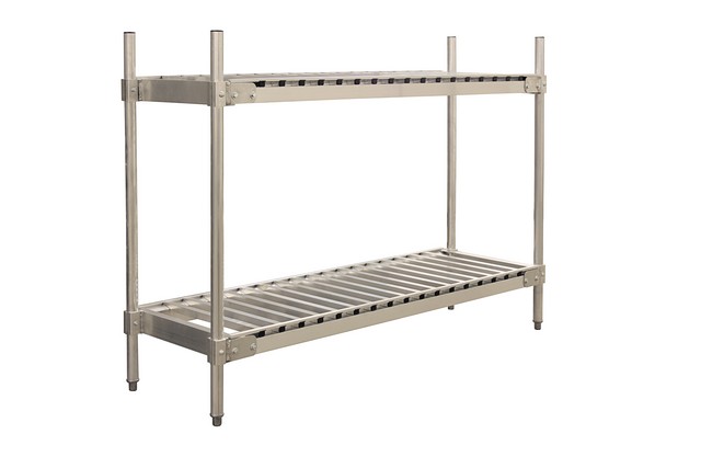 2 Tier Keg Shelving Aluminum Units, 20 x 39.75 in.