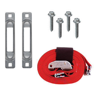 Dolly Strap anchor Kit with 2 x 16 in. Cam for Wood Dollies