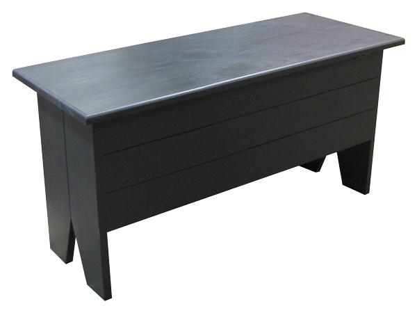 3 ft. Wooden Storage Bench, Black