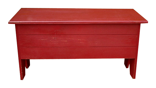 3 ft. Wooden Storage Bench, Antique Red