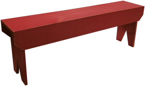 4 ft. Simple Wood Bench, Charcoal