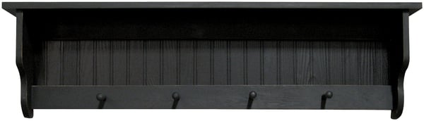 4 ft. Pine Shelf with Pegs, Sage