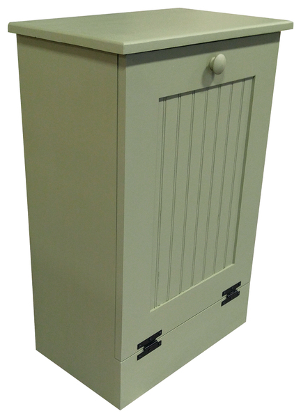 Wooden Trash Bin, Sage
