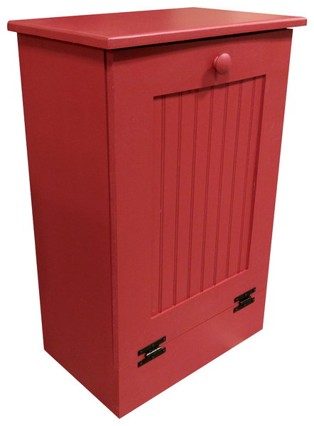 Sawdust City Wooden Trash Bin- Red