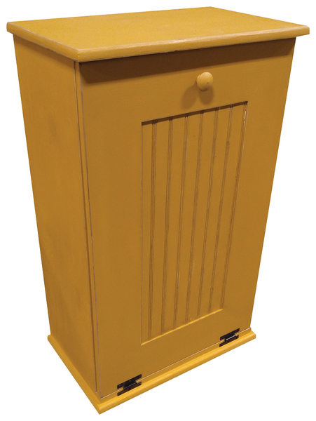 Wooden Trash Bin- Large - Antique Gold