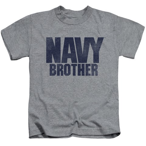 Navy-Brother Short Sleeve Juvenile 18-1 Tee- Athletic Heather - Large 7