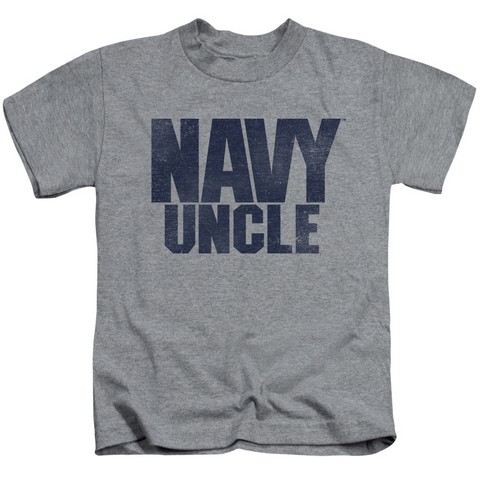 Navy-Uncle Short Sleeve Juvenile 18-1 Tee- Athletic Heather - Small 4