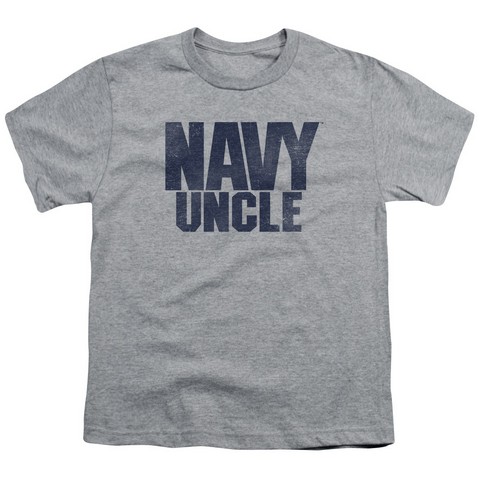 Navy-Uncle Short Sleeve Youth 18-1 Tee- Athletic Heather - XL