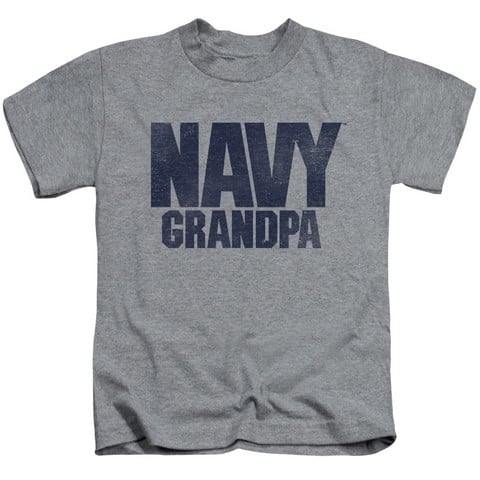 Navy-Grandpa Short Sleeve Juvenile 18-1 Tee- Athletic Heather - Small 4