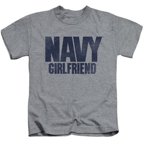 Navy-Girlfriend Short Sleeve Juvenile 18-1 Tee- Athletic Heather - Large 7