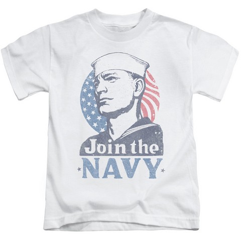 Navy-Join Now Short Sleeve Juvenile 18-1 Tee- White - Large 7