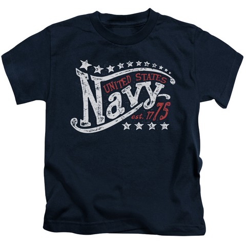 Navy-Stars Short Sleeve Juvenile 18-1 Tee- Navy - Medium 5-6