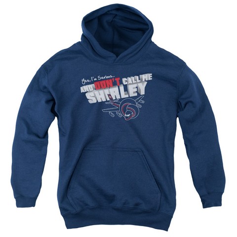 Airplane-Dont Call Me Shirley Youth Pull-Over Hoodie- Navy - XL -  NewGroove, NE3782651