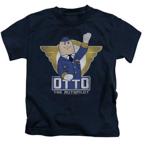 Airplane-Otto Short Sleeve Juvenile 18-1 Tee- Navy - Small 4