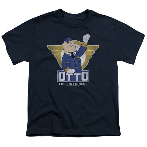 Airplane-Otto Short Sleeve Youth 18-1 Tee- Navy - Medium