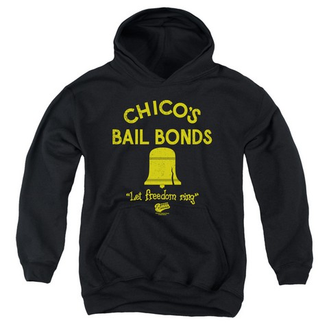 Bad News Bears-Chicos Bail Bonds Youth Pull-Over Hoodie- Black - Small