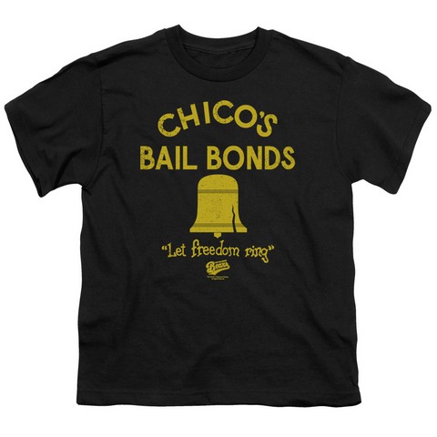Bad News Bears-Chicos Bail Bonds Short Sleeve Youth 18-1 Tee- Black - Medium