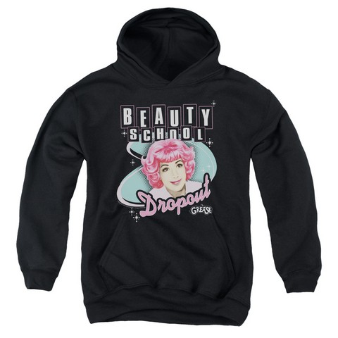 Grease-Beauty School Dropout Youth Pull-Over Hoodie- Black - Medium