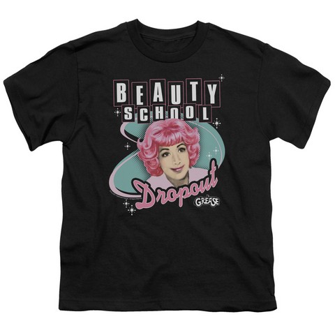 Grease-Beauty School Dropout Short Sleeve Youth 18-1 Tee- Black - Large