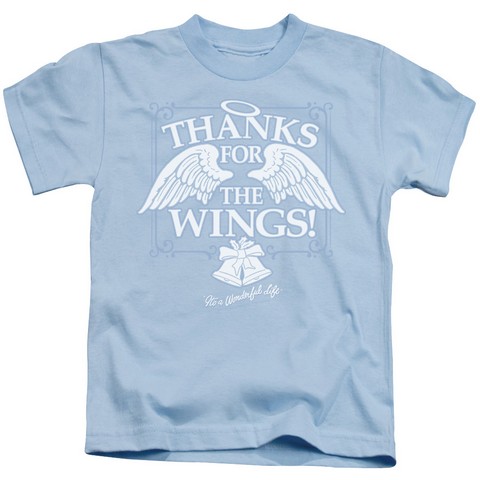 It Is A Wonderful Life-Dear George Short Sleeve Juvenile 18-1 Tee- Light Blue - Medium 5-6