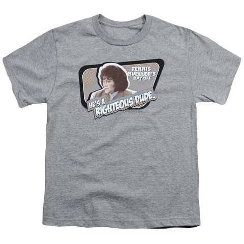 Ferris Bueller-Grace Short Sleeve Youth 18-1 Tee- Heather - Large