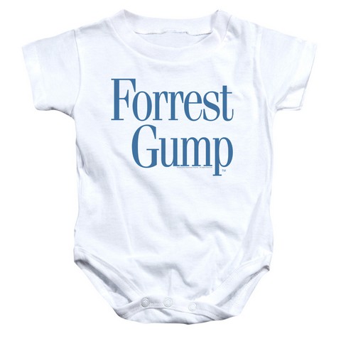 Forrest Gump-Logo Infant Snapsuit- White - Medium 12 Months