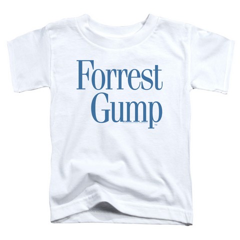 Forrest Gump-Logo Short Sleeve Toddler Tee- White - Medium 3T
