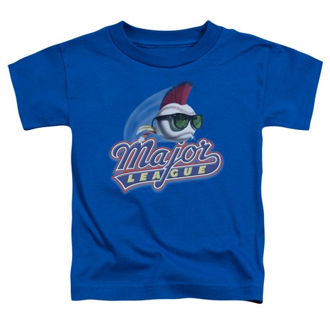 Major League-Title Short Sleeve Toddler Tee- Royal - Small 2T