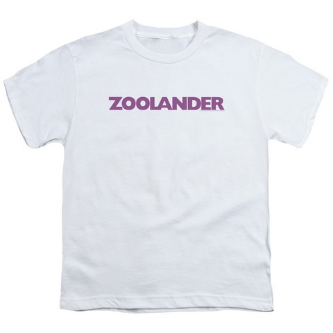 Zoolander-Logo Short Sleeve Youth 18-1 Tee- White - Large