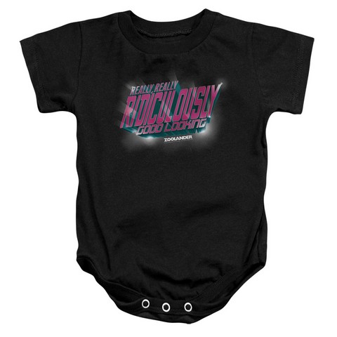 Zoolander-Ridiculously Good Looking Infant Snapsuit- Black - Small 6 Months