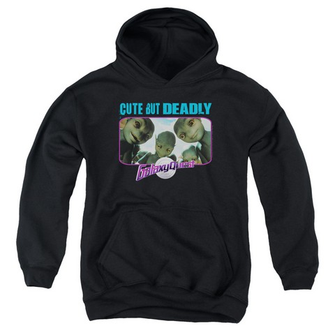 Galaxy Quest-Cute But Deadly Youth Pull-Over Hoodie- Black - Small