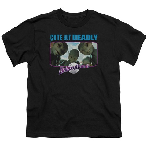 Galaxy Quest-Cute But Deadly Short Sleeve Youth 18-1 Tee- Black - Medium