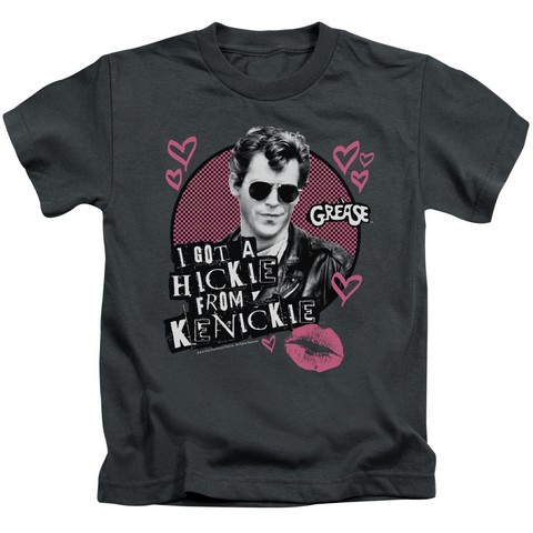 Grease-Kenickie Short Sleeve Juvenile 18-1 Tee- Charcoal - Large 7