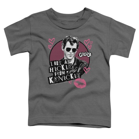 Grease-Kenickie Short Sleeve Toddler Tee- Charcoal - Large 4T
