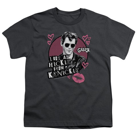 Grease-Kenickie Short Sleeve Youth 18-1 Tee- Charcoal - Medium