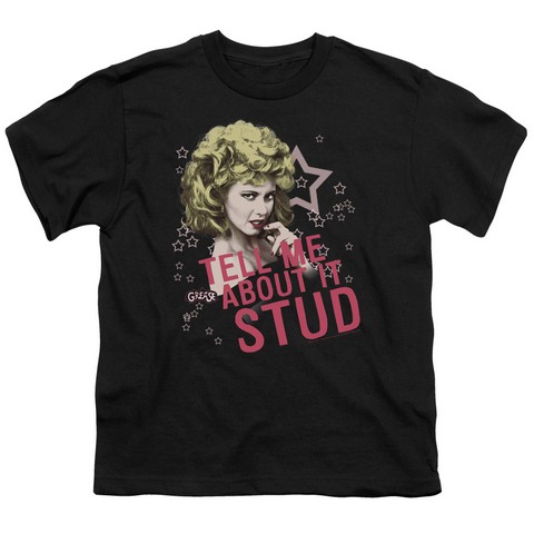 Grease-Tell Me About It Stud Short Sleeve Youth 18-1 Tee- Black - Medium