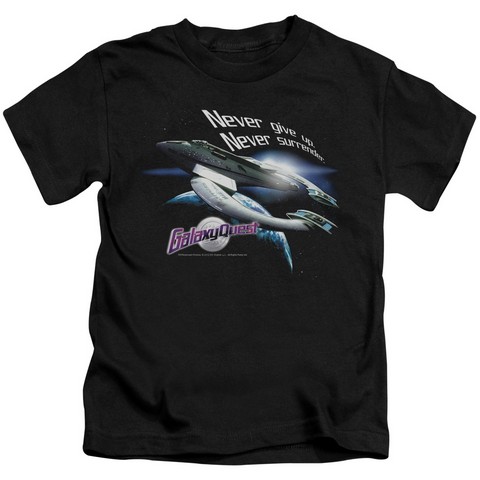 Galaxy Quest-Never Surrender Short Sleeve Juvenile 18-1 Tee- Black - Large 7