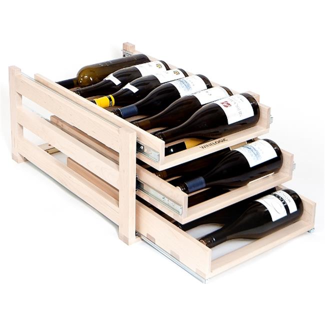 Wine Logic Three Tray 18 Bottle Storage Wine Rack - 22.25 x 11 x 16.13 in.