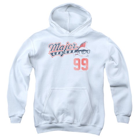 Major League-99 Youth Pull-Over Hoodie- White - Medium