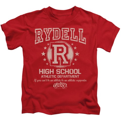 Grease-Rydell High Short Sleeve Juvenile 18-1 Tee- Red - Small 4