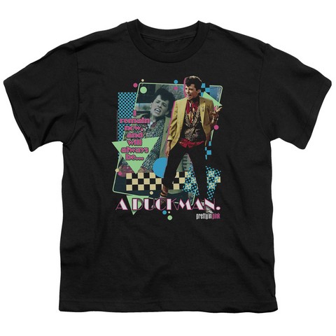 Pretty In Pik-A Duckman Short Sleeve Youth 18-1 Tee- Black - Medium